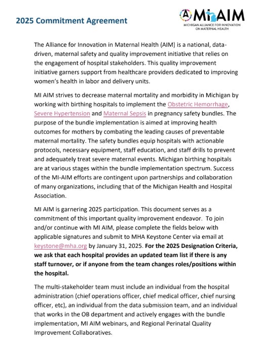 2025 commitment agreement